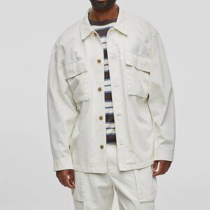 Mode of One Mens Relaxed Fit Utility Shirt Jacket Neo Natural Size L